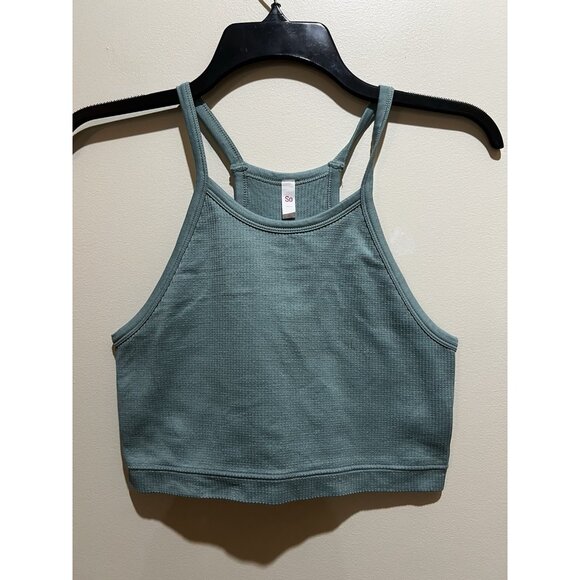 SO~ Sleeveless Crop Top ~ Size Medium ~ Green - Picture 1 of 5